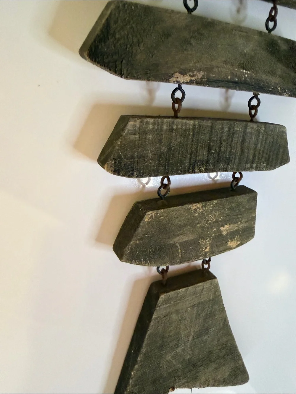 Articulated fish skeleton- wood and galvanized metal | rustic charm